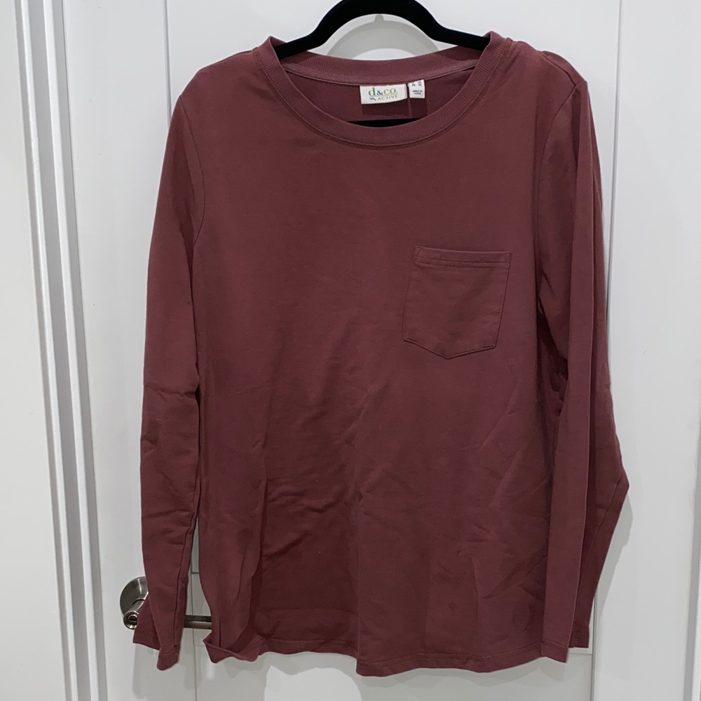 D&Co Active Purple Long Sleeve Shirt, Size L